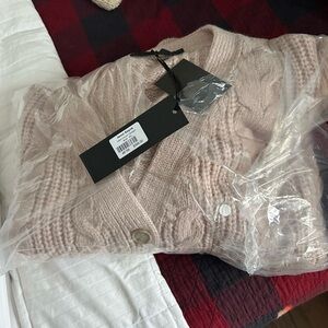 Jenni Kayne Soft Pink Cable Knit Cardigan